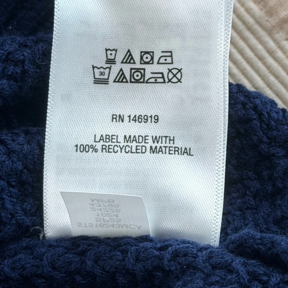 And Now This Womens XL Open Stitch Cardigan Sweater Indigo‎ Bati Navy Blue New
